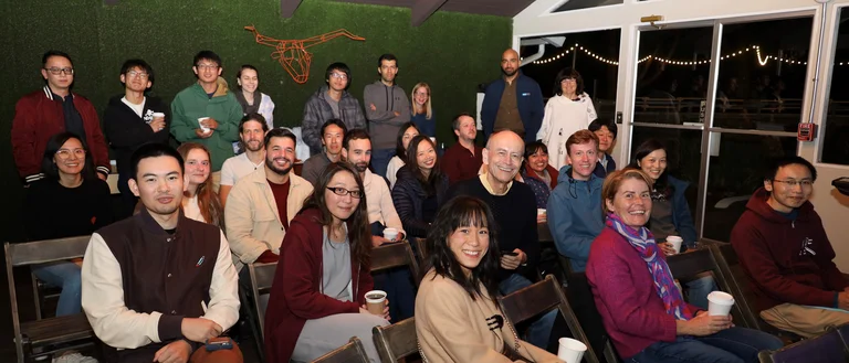 Group photo of the Baljit Khakh and Sudhof labs during a 2022 retreat.